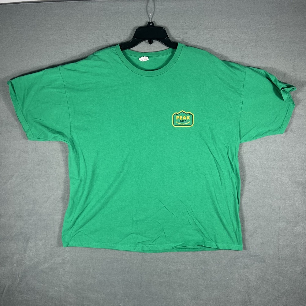 Gildan Heavy Cotton Men's‎ 2XL Green PEAK 2020 Amazon Employee T-Shirt Short